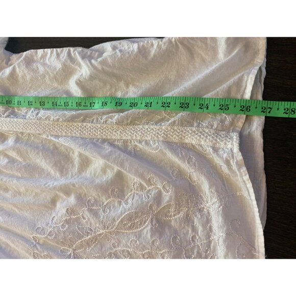Chic Connection 2X White Embroidered Cotton Top - Picture 8 of 8